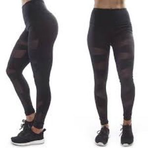 BuffBunny Anastasia Black Mesh Leggings Sz Small
